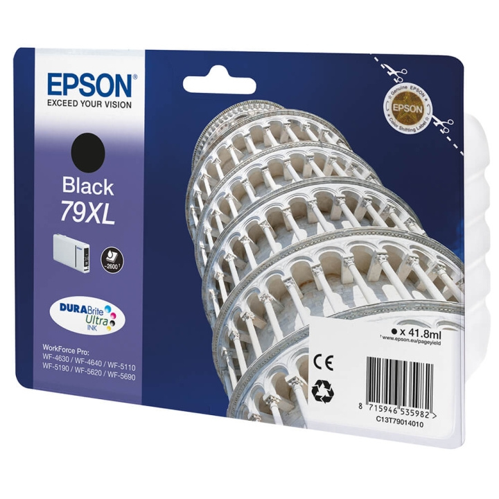 Ink C13T79014010 79XL Black, Tower of Pisa in de groep COMPUTERS & RANDAPPARATUUR / Printers & Accessoires / Inkt & Toner / Inktpatronen / Epson bij TP E-commerce Nordic AB (C26869)