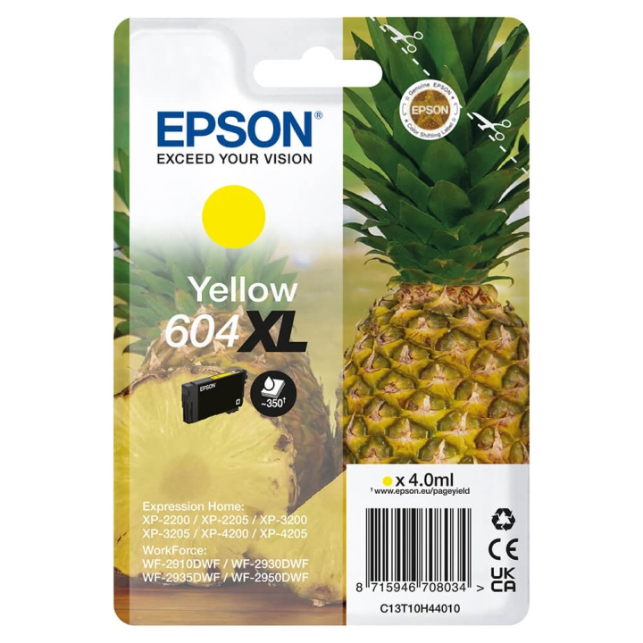 Ink C13T10H44010 604XL Yellow, Pineapple in de groep COMPUTERS & RANDAPPARATUUR / Printers & Accessoires / Inkt & Toner / Inktpatronen / Epson bij TP E-commerce Nordic AB (C26924)