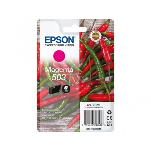 Ink C13T09Q34010 503 Magenta, Chili in de groep COMPUTERS & RANDAPPARATUUR / Printers & Accessoires / Inkt & Toner / Inktpatronen / Epson bij TP E-commerce Nordic AB (C26934)