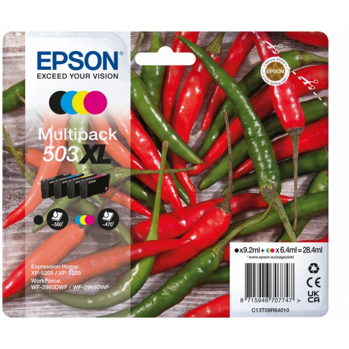 Ink C13T09R64010 503XL Multipack, Chili in de groep COMPUTERS & RANDAPPARATUUR / Printers & Accessoires / Inkt & Toner / Inktpatronen / Epson bij TP E-commerce Nordic AB (C26941)