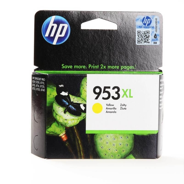 Ink F6U18AE 953XL Yellow in de groep COMPUTERS & RANDAPPARATUUR / Printers & Accessoires / Inkt & Toner / Toner / HP bij TP E-commerce Nordic AB (C26988)