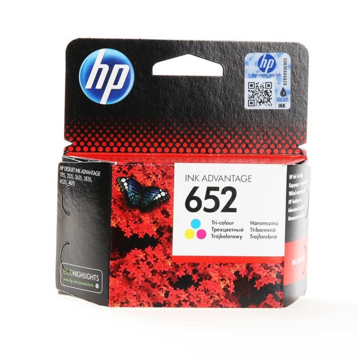 Ink F6V24AE 652 Tri-colour in de groep COMPUTERS & RANDAPPARATUUR / Printers & Accessoires / Inkt & Toner / Toner / HP bij TP E-commerce Nordic AB (C26993)