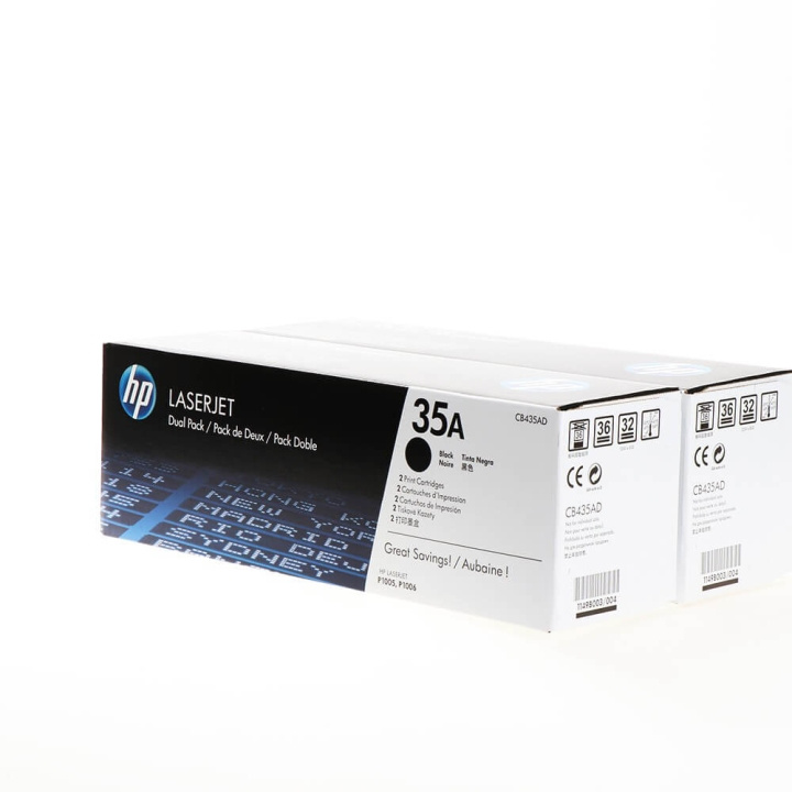 Toner CB435AD 35A Black, 2-pack in de groep COMPUTERS & RANDAPPARATUUR / Printers & Accessoires / Inkt & Toner / Toner / HP bij TP E-commerce Nordic AB (C27085)