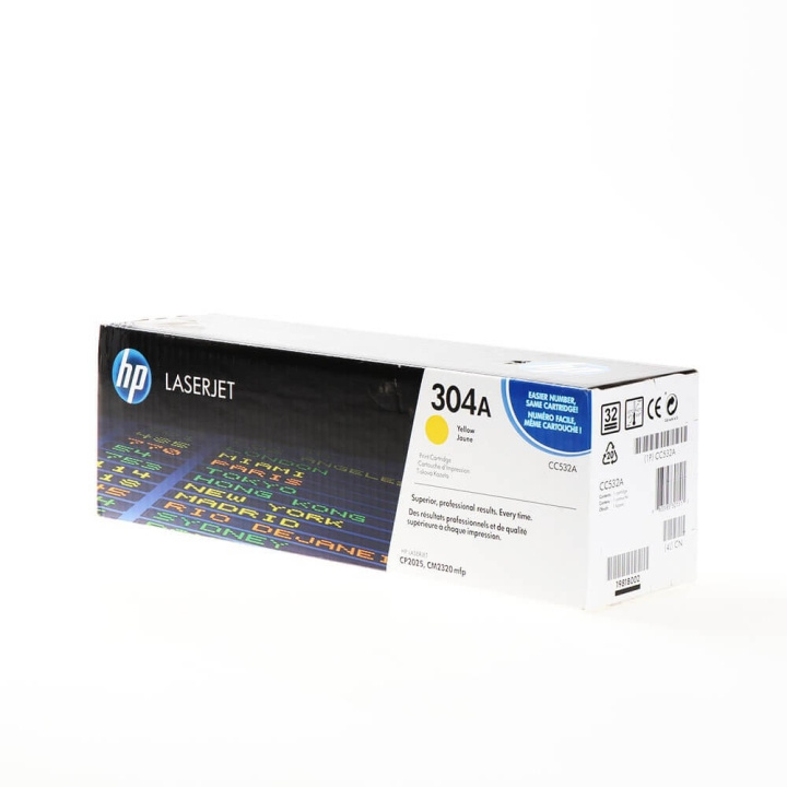 Toner CC532A 304A Yellow in de groep COMPUTERS & RANDAPPARATUUR / Printers & Accessoires / Inkt & Toner / Toner / HP bij TP E-commerce Nordic AB (C27098)
