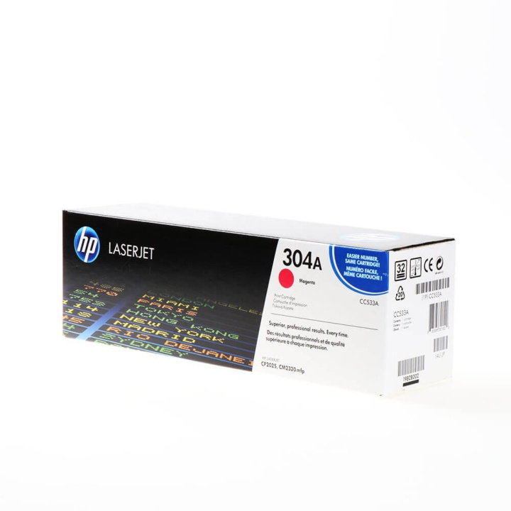 Toner CC533A 304A Magenta in de groep COMPUTERS & RANDAPPARATUUR / Printers & Accessoires / Inkt & Toner / Toner / HP bij TP E-commerce Nordic AB (C27100)