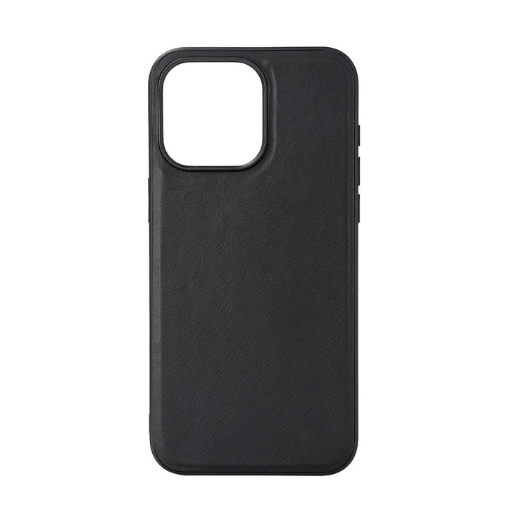 Phone Case Leather Magseries Black - iPhone 15 Pro Max in de groep SMARTPHONE & TABLETS / Mobielbescherming / Apple / iPhone 15 bij TP E-commerce Nordic AB (C28562)