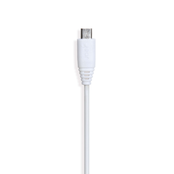 Round Charging Cable MicroUSB to USB-A 0.3m White in de groep SMARTPHONE & TABLETS / Opladers & Kabels / Kabels / Kabels microUSB bij TP E-commerce Nordic AB (C28606)