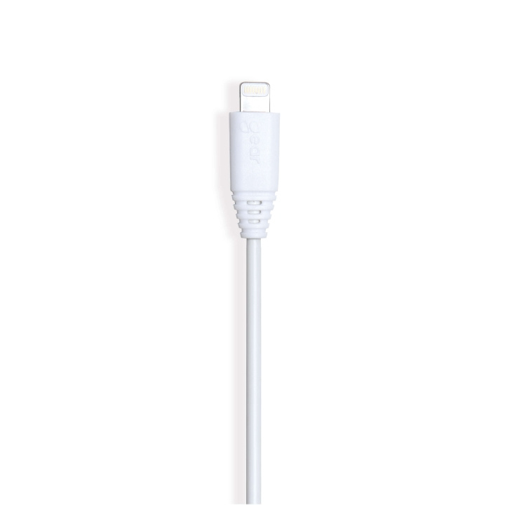 GEAR Ronde Oplaadkabel Lightning naar USB-A 0,3m Wit MFI in de groep SMARTPHONE & TABLETS / Opladers & Kabels / Kabels / Kabels Lightning bij TP E-commerce Nordic AB (C28607)