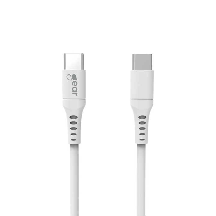 Cable USB-C to USB-C 2.0 1m White Rund Kabel in de groep SMARTPHONE & TABLETS / Opladers & Kabels / Kabels / Kabels Type C bij TP E-commerce Nordic AB (C28623)
