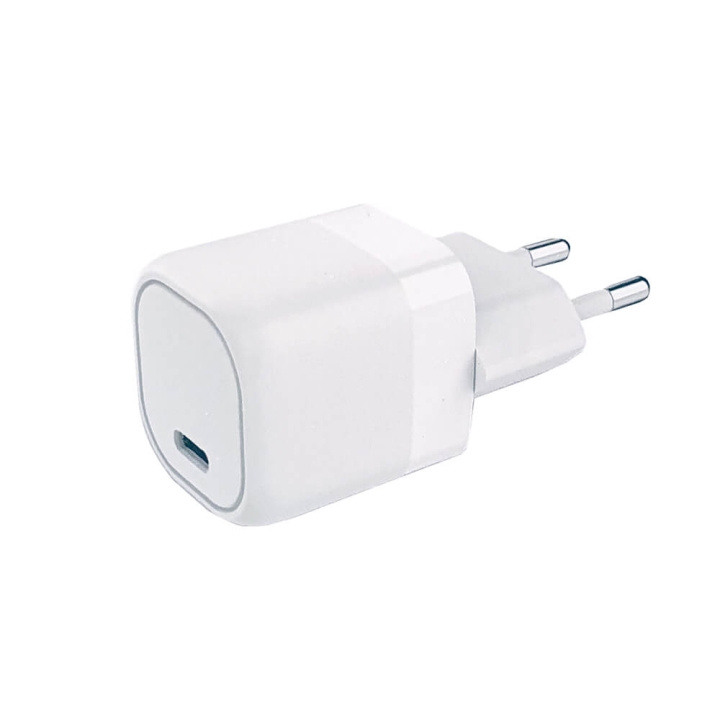Charger 220V 1xUSB-C PD/PPS 25W White in de groep SMARTPHONE & TABLETS / Opladers & Kabels / Wandoplader / Wandoplader Type C bij TP E-commerce Nordic AB (C28632)