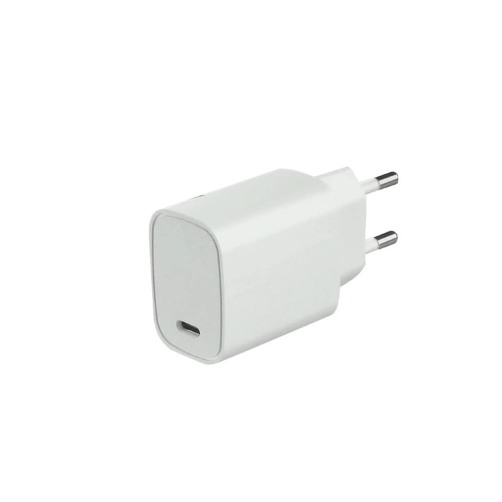 Charger 220V 1xUSB-C PD 20W White in de groep SMARTPHONE & TABLETS / Opladers & Kabels / Wandoplader / Wandoplader Type C bij TP E-commerce Nordic AB (C28633)