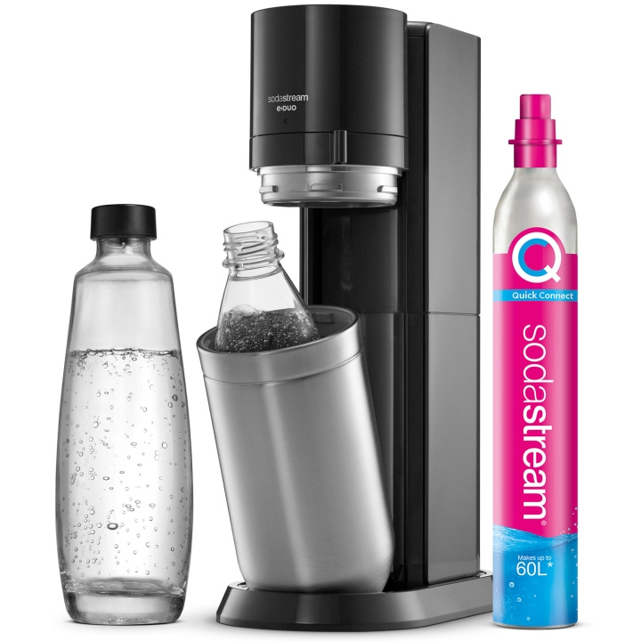 SodaStream Kolsyremaskin E-DUO Metallic Black in de groep HUISHOUDEN & TUIN / Huishoudelijke apparaten / Water & Sap / Carbonatatiemachines / Carbonatatiemachines bij TP E-commerce Nordic AB (C28647)
