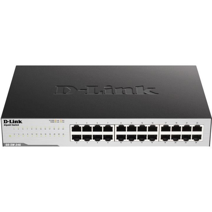 D-Link GO-SW-24G 24-Port Gigabit Easy Desktop Switch in de groep COMPUTERS & RANDAPPARATUUR / Netwerk / Schakelaars / 10/100/1000Mbps bij TP E-commerce Nordic AB (C28776)