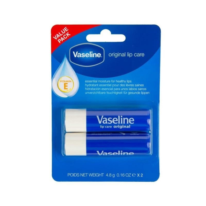 Vaseline Lip Care Original 2 x 4.8g in de groep BEAUTY & HEALTH / Makeup / Lippen / Lippenbalsem bij TP E-commerce Nordic AB (C29045)