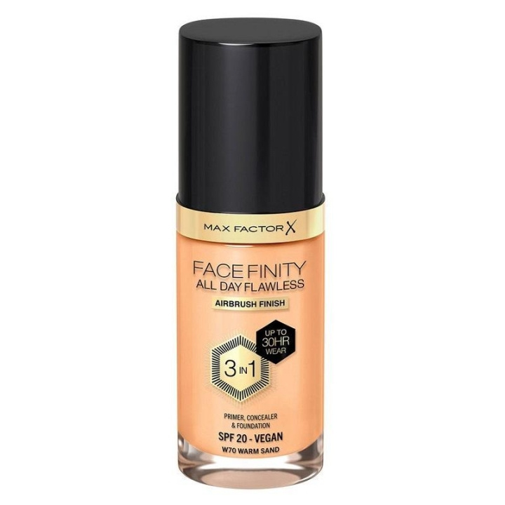 Max Factor Facefinity 3 In 1 Foundation 70 Warm Sand in de groep BEAUTY & HEALTH / Makeup / Make-up gezicht / Foundation bij TP E-commerce Nordic AB (C29087)