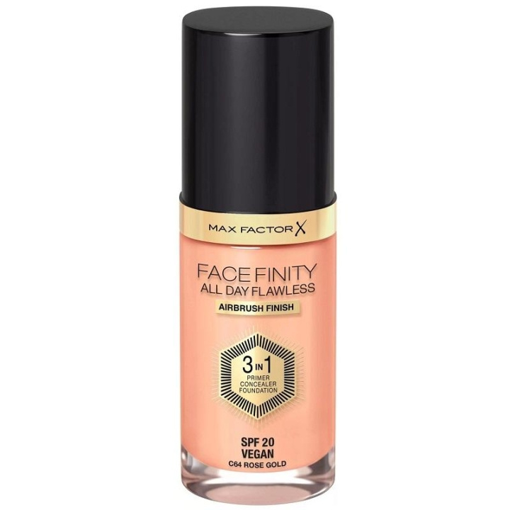 Max Factor Facefinity 3 In 1 Foundation 64 Rose Gold in de groep BEAUTY & HEALTH / Makeup / Make-up gezicht / Foundation bij TP E-commerce Nordic AB (C29094)
