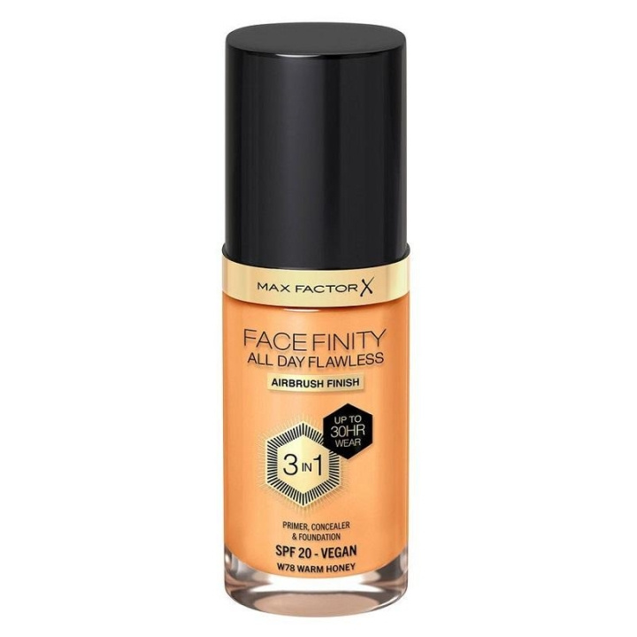 Max Factor Facefinity 3 In 1 Foundation 78 Warm Honey in de groep BEAUTY & HEALTH / Makeup / Make-up gezicht / Foundation bij TP E-commerce Nordic AB (C29100)