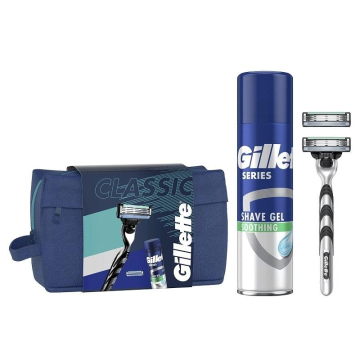 Gillette Mach 3. Classic Set 4 Pieces in de groep BEAUTY & HEALTH / Haar & Styling / Scheren & Trimmen / Scheermessen & Accessoires bij TP E-commerce Nordic AB (C29148)