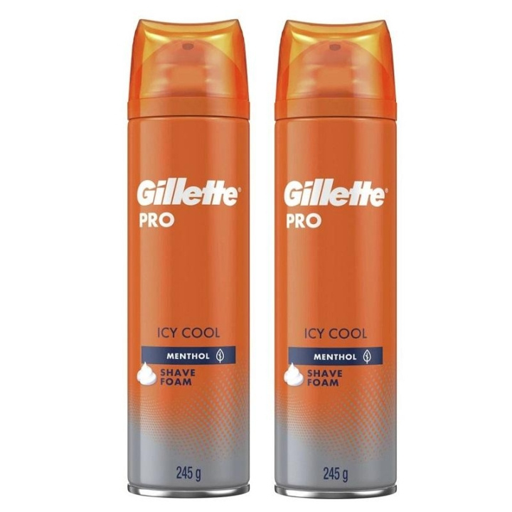 Gillette Pro Icy Cool Shave Foam Duo 2x250ml in de groep BEAUTY & HEALTH / Haar & Styling / Scheren & Trimmen / Scheermessen & Accessoires bij TP E-commerce Nordic AB (C29159)
