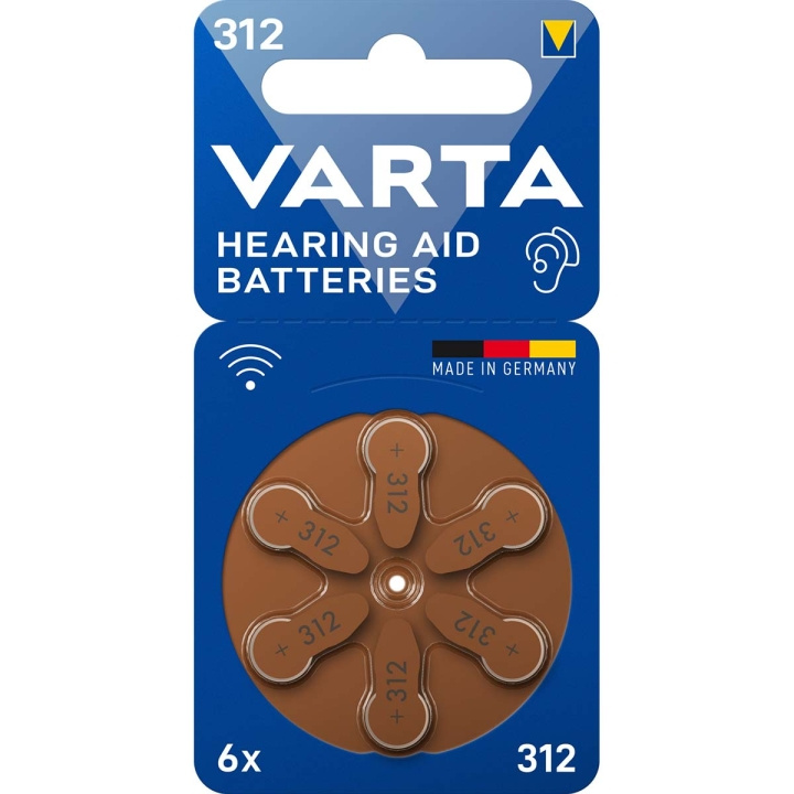 Varta Zinc-Air Batterij PR41 Type 312 | 1.45 V DC | 6-Blister | Gehoorapparaat | Bruin in de groep HOME ELECTRONICS / Batterijen & Opladers / Batterijen / Gehoorbatterijen bij TP E-commerce Nordic AB (C29262)