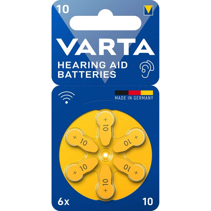 Varta Hoortoestel Batterijen Type 10 6-Blister in de groep HOME ELECTRONICS / Batterijen & Opladers / Batterijen / Gehoorbatterijen bij TP E-commerce Nordic AB (C29263)