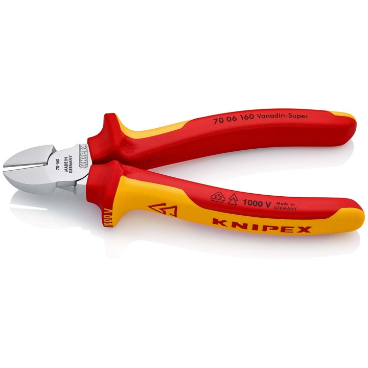 KNIPEX Zijkniptang VDE 160 mm in de groep HUISHOUDEN & TUIN / Gereedschap / Overig gereedschap & Accessoires bij TP E-commerce Nordic AB (C29264)
