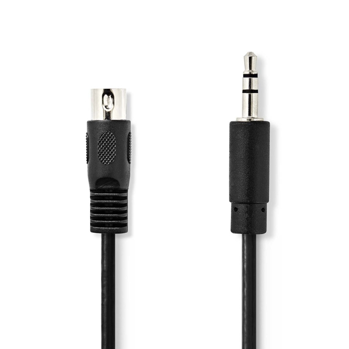 Nedis DIN-Audiokabel | DIN 5-Pins Male | 3,5 mm Male | Vernikkeld | 1.00 m | Rond | PVC | Zwart | Envelop in de groep HOME ELECTRONICS / Kabels & Adapters / Luidsprekerkabels bij TP E-commerce Nordic AB (C29280)