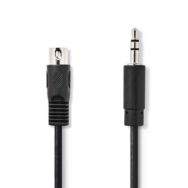Nedis DIN-Audiokabel | DIN 5-Pins Male | 3,5 mm Male | Vernikkeld | 2.00 m | Rond | PVC | Zwart | Envelop in de groep HOME ELECTRONICS / Kabels & Adapters / Luidsprekerkabels bij TP E-commerce Nordic AB (C29281)