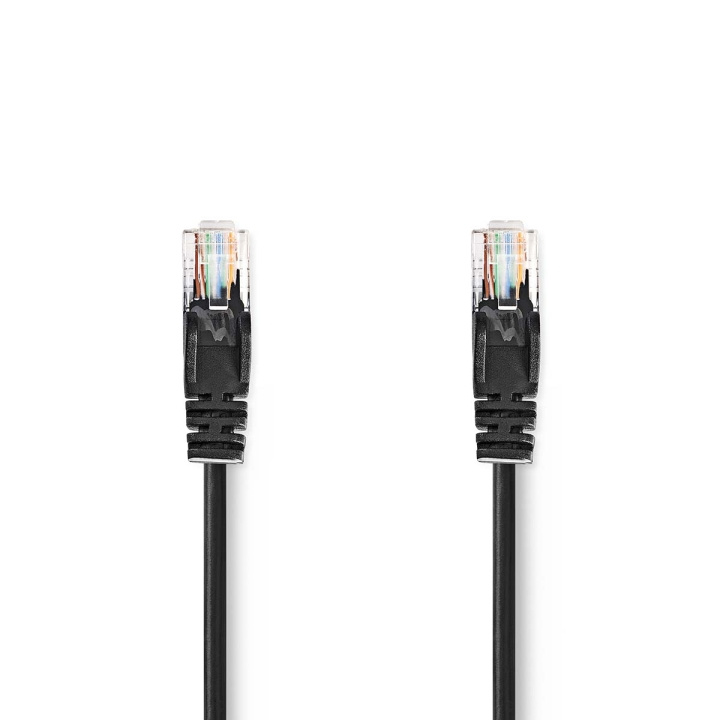 Nedis CAT5e Netwerkkabel | U/UTP | RJ45 Male | RJ45 Male | 1.00 m | Rond | PVC | Zwart | Label in de groep COMPUTERS & RANDAPPARATUUR / Computerkabels / Netwerkkabels / Cat5e bij TP E-commerce Nordic AB (C29316)