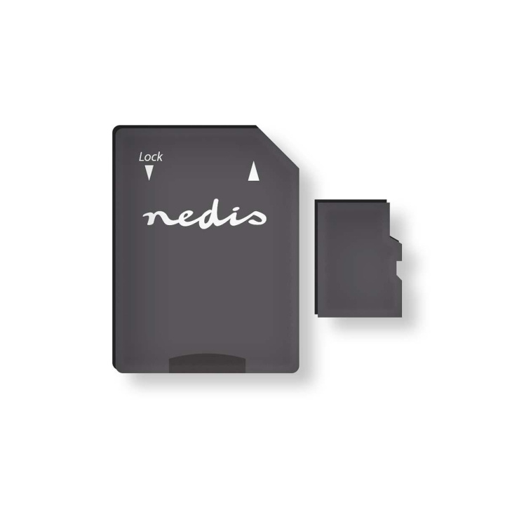 Nedis microSD-geheugenkaart | microSDXC | 128 GB | Schrijfsnelheid: 90 MB/s | Leessnelheid: 45 MB/s | UHS-I | SD-adapter inbegrepen in de groep HOME ELECTRONICS / Opslagmedia / Geheugenkaarten / MicroSD/HC/XC bij TP E-commerce Nordic AB (C29472)