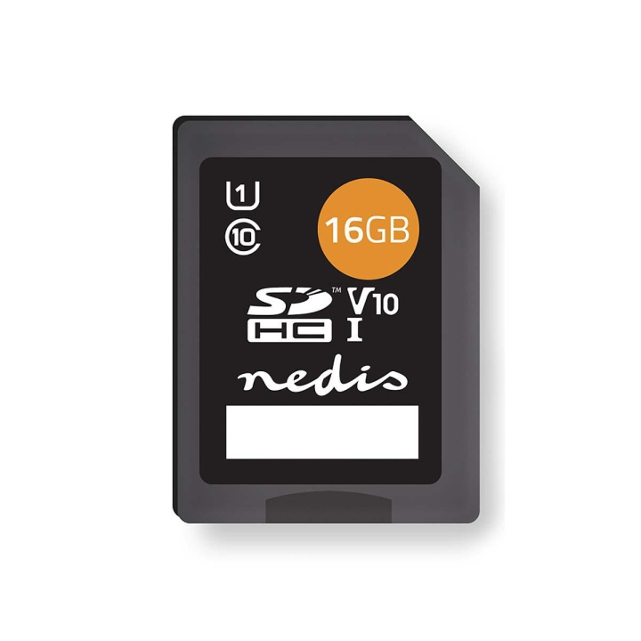 Nedis Geheugenkaart | SDHC | 16 GB | Schrijfsnelheid: 80 MB/s | Leessnelheid: 45 MB/s | UHS-I in de groep HOME ELECTRONICS / Opslagmedia / Geheugenkaarten / SD/SDHC/SDXC bij TP E-commerce Nordic AB (C29474)