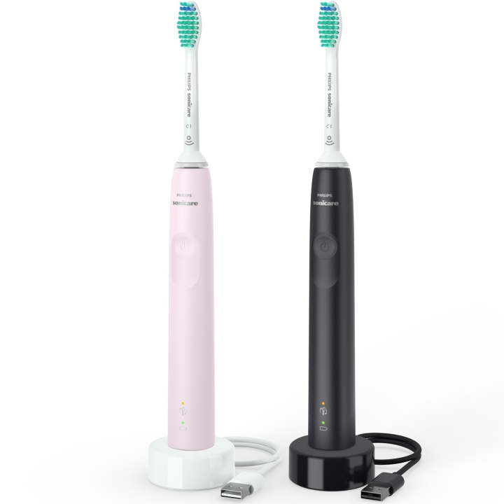 Philips Electric Toothbrush 2x Black/Pink HX3675/15 in de groep BEAUTY & HEALTH / Mondverzorging / Elektrische tandenborstels bij TP E-commerce Nordic AB (C29513)