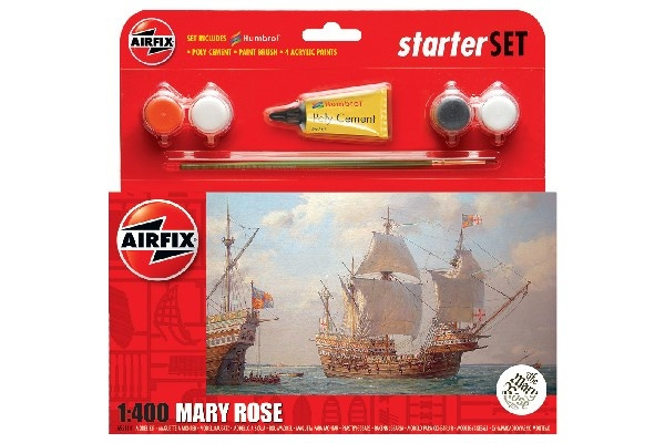 AIRFIX Small Starter Set 1:43 Mary Rose, new in de groep SPORT, VRIJE TIJD & HOBBY / Hobby / Kunststof modellen / Schepen bij TP E-commerce Nordic AB (C29546)