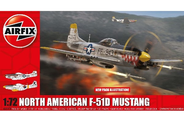 AIRFIX North American F-51D Mustang in de groep SPORT, VRIJE TIJD & HOBBY / Hobby / Kunststof modellen / Vliegtuigen/helikopters bij TP E-commerce Nordic AB (C29547)