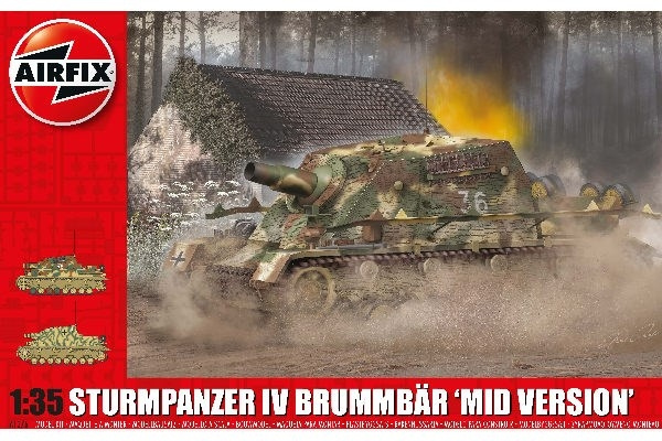 AIRFIX Sturmpanzer IV Brummbar (Mid Version) in de groep SPORT, VRIJE TIJD & HOBBY / Hobby / Kunststof modellen / Militaire voertuigen (land) bij TP E-commerce Nordic AB (C29567)