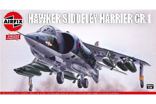 AIRFIX Hawker Siddeley Harrier GR.1 in de groep SPORT, VRIJE TIJD & HOBBY / Hobby / Kunststof modellen / Vliegtuigen/helikopters bij TP E-commerce Nordic AB (C29576)