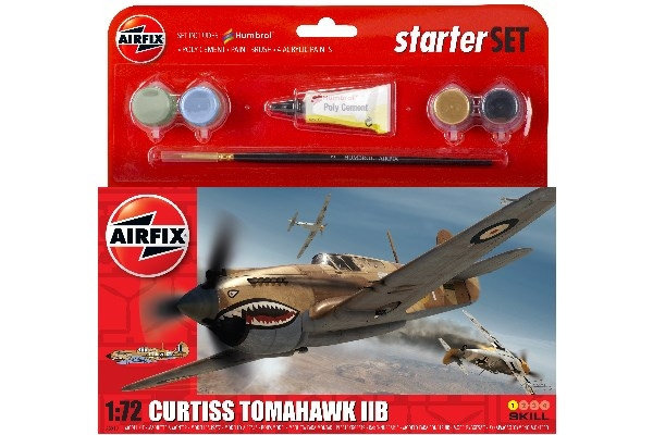 AIRFIX Curtiss Tomahawk IIB, 1:72 hanging gift set in de groep SPORT, VRIJE TIJD & HOBBY / Hobby / Kunststof modellen / Vliegtuigen/helikopters bij TP E-commerce Nordic AB (C29594)