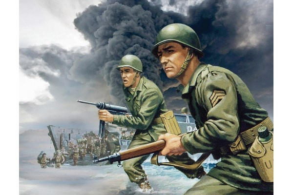 AIRFIX WWII U.S. Infantry in de groep SPORT, VRIJE TIJD & HOBBY / Hobby / Kunststof modellen / Figuren bij TP E-commerce Nordic AB (C29605)