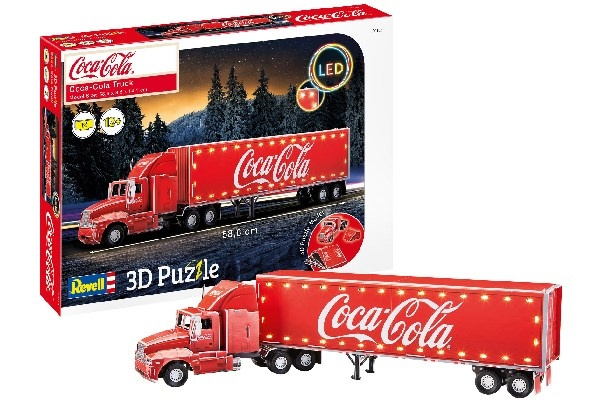 Revell 3D Puzzle Coca-Cola Truck LED in de groep SPORT, VRIJE TIJD & HOBBY / Hobby / Kunststof modellen / Auto\'s bij TP E-commerce Nordic AB (C29842)