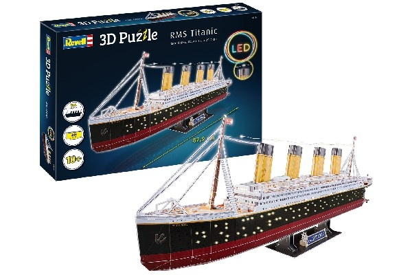 Revell 3D Puzzle RMS Titanic LED in de groep SPORT, VRIJE TIJD & HOBBY / Hobby / Kunststof modellen / Badkuip bij TP E-commerce Nordic AB (C29843)