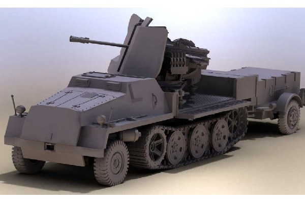 Revell sWs with 3.7cm Flak 43 & Ammunition Trailer in de groep SPORT, VRIJE TIJD & HOBBY / Hobby / Kunststof modellen / Militaire voertuigen (land) bij TP E-commerce Nordic AB (C29881)