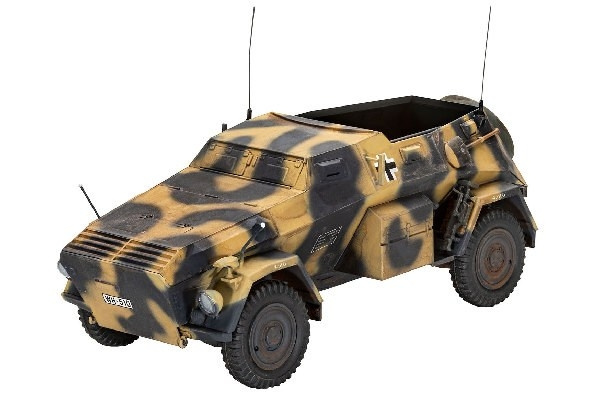 Revell German Armoured Command Car Sd. Kfz. 247 Ausf. B in de groep SPORT, VRIJE TIJD & HOBBY / Hobby / Kunststof modellen / Auto\'s bij TP E-commerce Nordic AB (C29889)