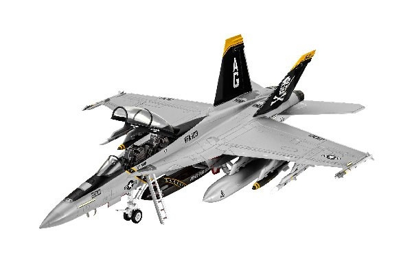 Revell Model Set F/A-18F Super Hornet in de groep SPORT, VRIJE TIJD & HOBBY / Hobby / Kunststof modellen / Vliegtuigen/helikopters bij TP E-commerce Nordic AB (C30154)