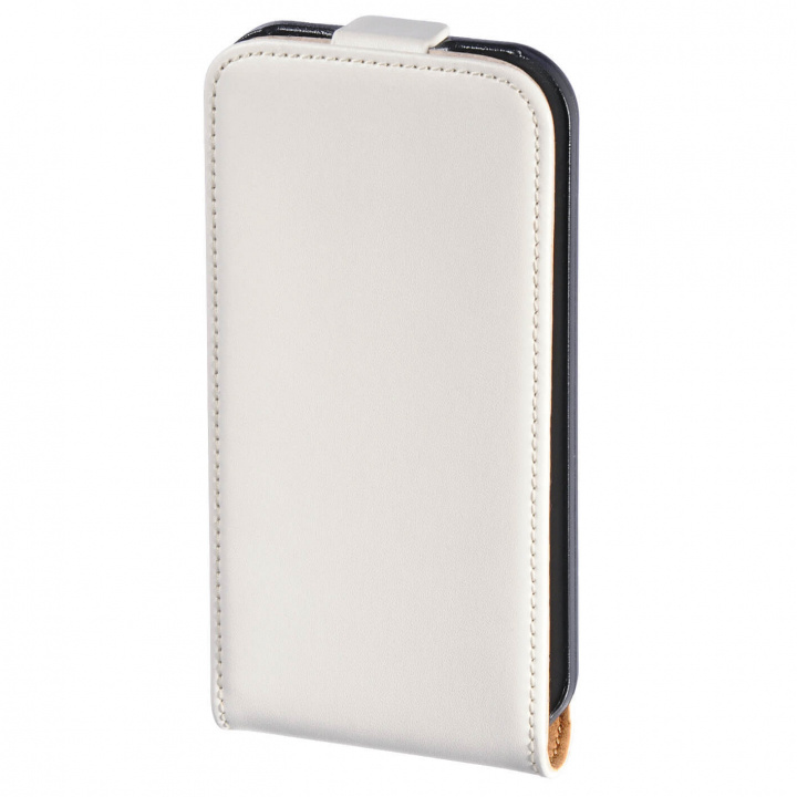 HAMA Mobilväska Flip-Front iPhone4s Läder Vit in de groep SMARTPHONE & TABLETS / Mobielbescherming / Apple / Oudere Apple-modellen bij TP E-commerce Nordic AB (C30189)
