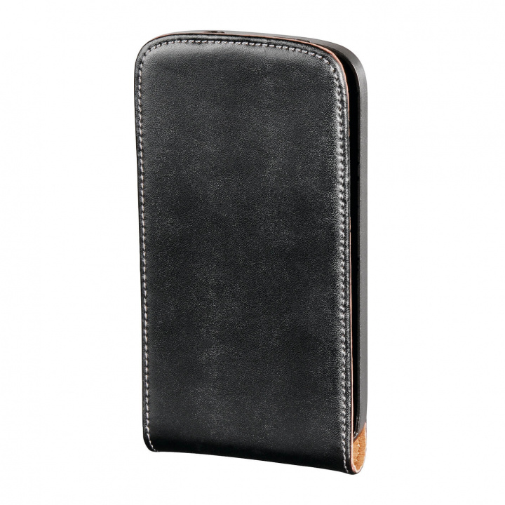 HAMA Mobilväska HTC Salsa flip-front svart läder in de groep SMARTPHONE & TABLETS / Mobielbescherming / Andere modellen bij TP E-commerce Nordic AB (C30194)
