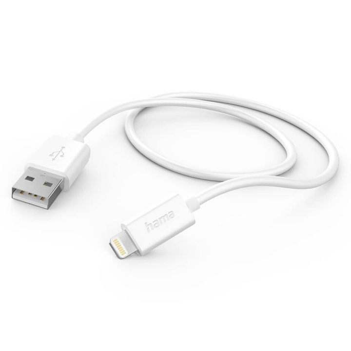 Hama Laddkabel USB-A till Lightning Vit 1.0m in de groep SMARTPHONE & TABLETS / Opladers & Kabels / Kabels / Kabels Lightning bij TP E-commerce Nordic AB (C30214)