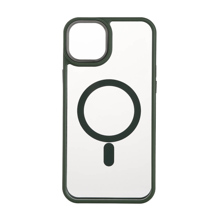 ONSALA Mobilskal Bumper MagSeries Green & Clear - iPhone 15 Plus in de groep SMARTPHONE & TABLETS / Mobielbescherming / Apple / iPhone 15 bij TP E-commerce Nordic AB (C30288)