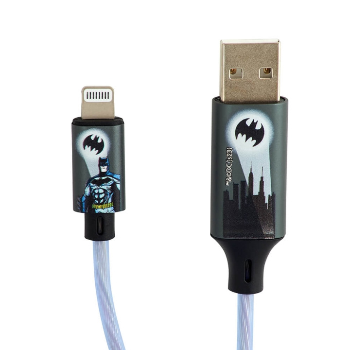 BATMAN USB A till Lightning Light-Up 1,2m MFI Bat Logo in de groep SMARTPHONE & TABLETS / Opladers & Kabels / Kabels / Kabels Lightning bij TP E-commerce Nordic AB (C30315)