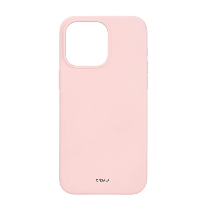 ONSALA Mobilskal med Silikonkänsla MagSeries Chalk Pink - iPhone 15 Pro Max in de groep SMARTPHONE & TABLETS / Mobielbescherming / Apple / iPhone 15 bij TP E-commerce Nordic AB (C30368)