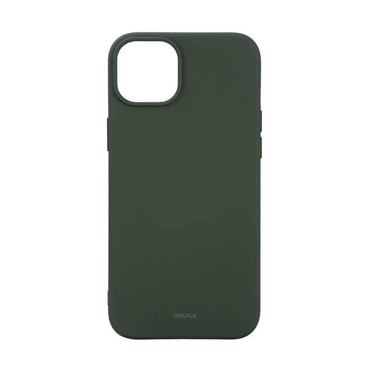 ONSALA Mobilskal med Silikonkänsla MagSeries Olive Green - iPhone 15 Plus in de groep SMARTPHONE & TABLETS / Mobielbescherming / Apple / iPhone 15 bij TP E-commerce Nordic AB (C30372)